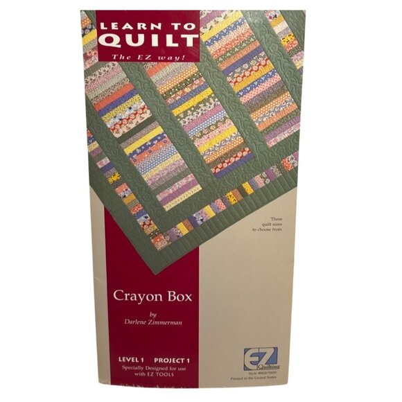 Crayon Box Quilt Pattern By Darlene Zimmerman Strip Piecing & Sashing Techniques - Picture 1 of 3